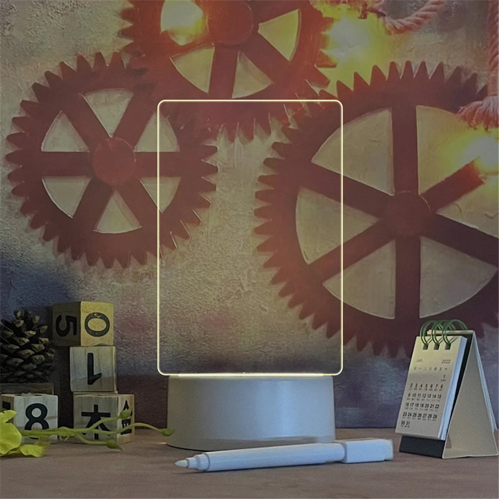 Acrylic LED Note Board – Write & Erase