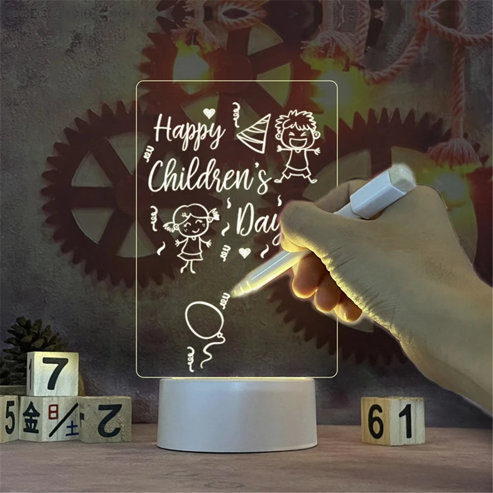 Acrylic LED Note Board – Write & Erase