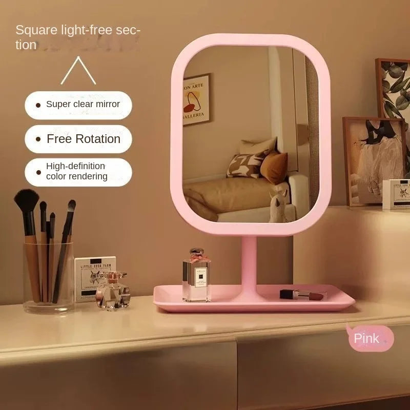 LED Desktop Makeup Mirror – Stylish & Bright