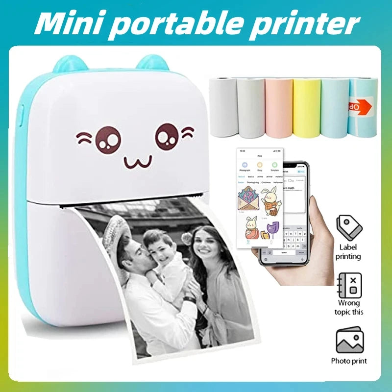 Portable Mini Thermal Printer – Wireless Bluetooth 58mm