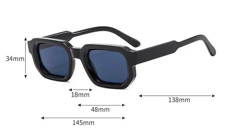 Unisex Vintage Sunglasses – Classic Rectangle Design