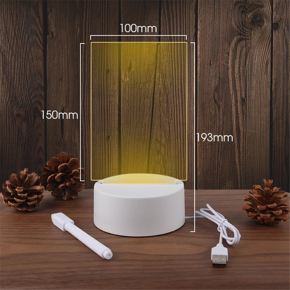 Acrylic LED Note Board – Write & Erase