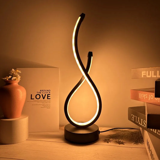 Modern Spiral LED Lamp – Desk or Bedside