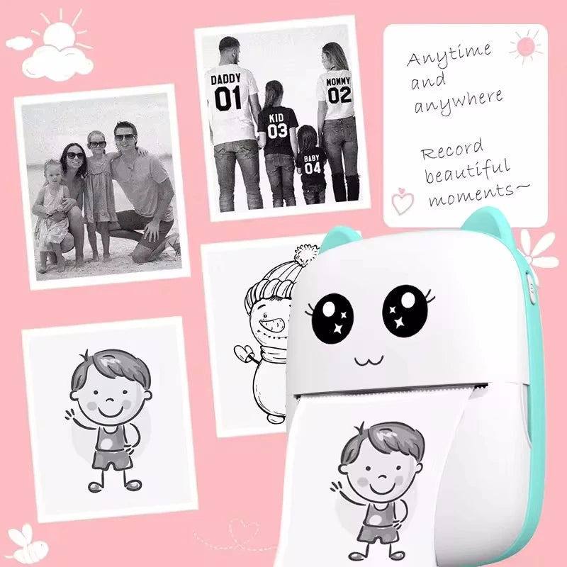 Portable Mini Thermal Printer – Wireless Bluetooth 58mm