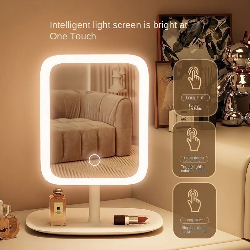 LED Desktop Makeup Mirror – Stylish & Bright